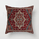 Axyaa Red Plush Moroccan Ethnic Sofa Cushion Cover -  Customizable 40x40 50x50 60x60