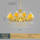 Axyaa Jade Crystal Chandelier: Luxury Marble Living Room Pendant Light