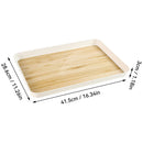Axyaa Large Capacity Rectangular Plastic Storage Tray: Food, Tea, Dessert, Fruit Organizer