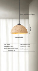 Axyaa Nordic Marble Mushroom Pendant Lamp for Kitchen Island, E27 Hanging Lights