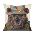 Axyaa Cartoon Animals Portrait Cushion Cover 45x45cm