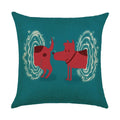 Axyaa Cartoon Design Linen Pillowcase for Home Décor