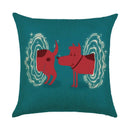 Axyaa Cartoon Design Linen Pillowcase for Home Décor
