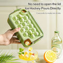 Axyaa Mini Ice Cube Tray with Lid and Bin: Spill-resistant Ice Maker for Cocktails