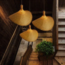 Axyaa Lotus Leaf Bamboo Weaving Chandelier Zen Tea Room Japanese Restaurant Lamp