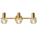 Axyaa Gold Crystal Wall Lamp for Living Room, Bedroom, Bathroom - Luxury LED Light