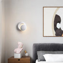 Axyaa Brushed Aluminum Wall Sconce for Living Room Bedroom - 360 Rotation, Indoor Lighting