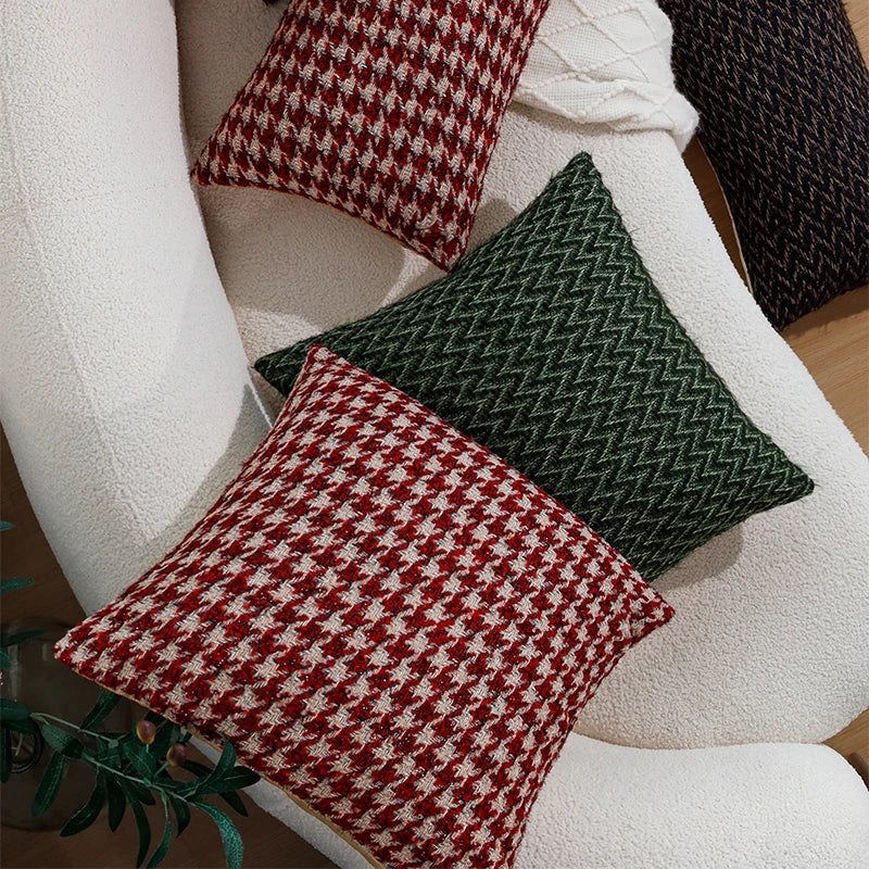 Axyaa Geometric Christmas Pillowcase for Sofa Bed Home Decoration