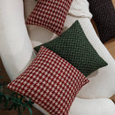 Axyaa Geometric Christmas Cushion Cover 45x45cm Retro Pillowcase for Farmhouse Sofa