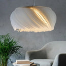 Axyaa LED Parchment Ceiling Pendant Light for Living Room, White Paper Hanging Lamp