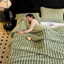 Axyaa Luxury Rabbit Fur Throw Blanket for Cozy Warmth and Comfort