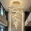Axyaa Glass Globe Chandelier: Modern LED Pendant Light for Luxury Stairs & Indoor Decor