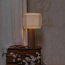 Axyaa Solid Wood Retro Table Lamp - Chinese Bedroom Living Room Wabi Sabi Style