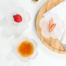 Axyaa Crystal Glass Dish Plate with Gold Rim, Blue Sea Snail Starfish Scallop design