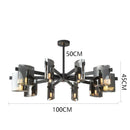Axyaa Modern LED Ceiling Lamp Chandelier for Bedroom and Dining Room