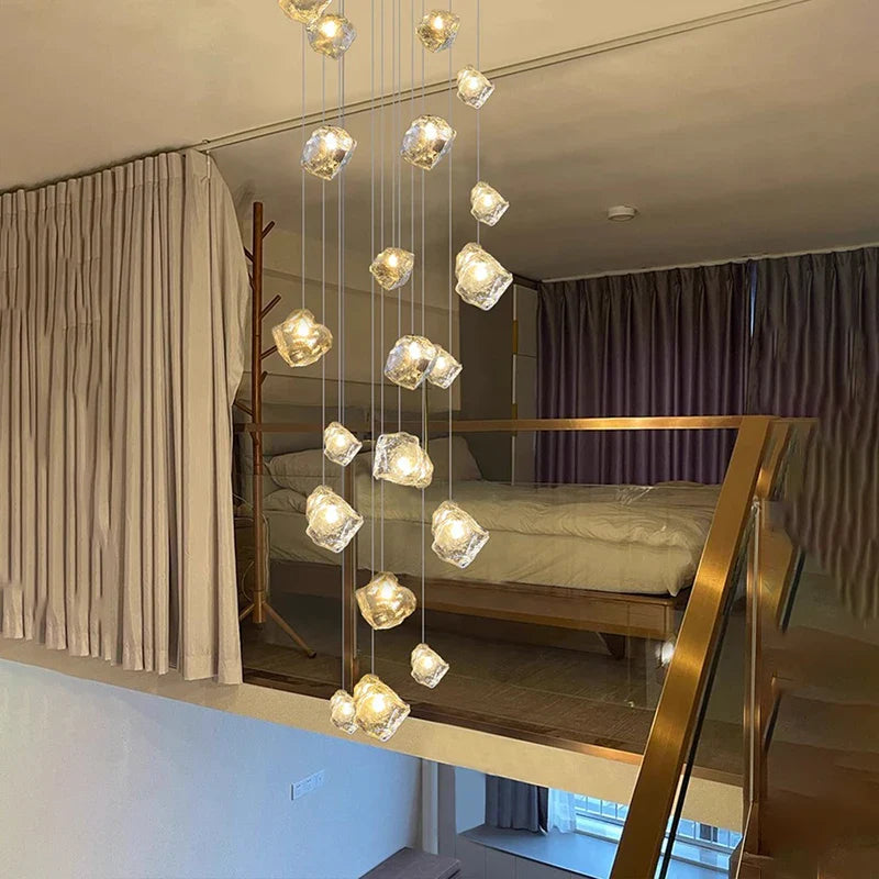 Axyaa Chandelier Set: Hall, Staircase, Indoor Lighting, Ceiling Lights
