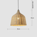 Axyaa Rattan Wicker Chandelier Pendant Light Handwoven Hanging Lamp E27 Bulb