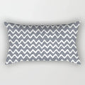 Axyaa Geometric Grey White Square Pillowcase for Home Decor and Living Room