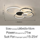 Axyaa LED Ring Ceiling Light - Gold/Black Chandelier for Home Decor