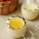 Axyaa Glass Eggshell Dessert Bowl with Lid - Molecular Cuisine Tableware