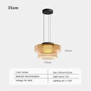 Axyaa Green Glass Chandelier: Minimalist Retro Lighting for High-end Room Decor