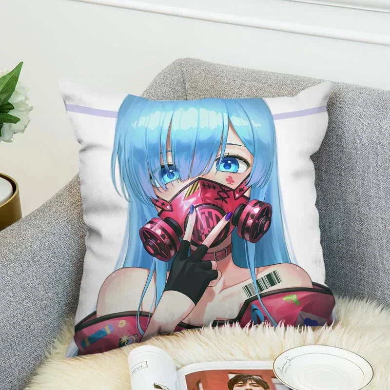 Axyaa 45x45 Cushions Covers for Bed Pillows, Sofa Anime Body Home Decor