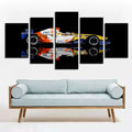 F1 Car Character Poster Set for Home Decor by Axyaa
