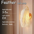 Axyaa Feather Wall Lamp: Modern Minimalist Bedside Lamp for a Warm & Romantic Ambiance