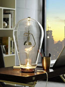 Axyaa Industrial Glass Desk Lamp - Touch Switch, Bedroom Table Light