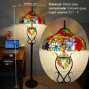 Axyaa Stained Glass Tiffany Floor Lamp: American Retro Style for Living Room & Bedroom