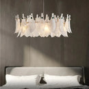 Axyaa French Crystal Chandelier: Misty Artistic Lighting Fixture for Elegant Living Spaces