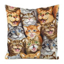 Colorful Cute Cats Pillow Case Set by Axyaa - Home Decor 40x40 45x45