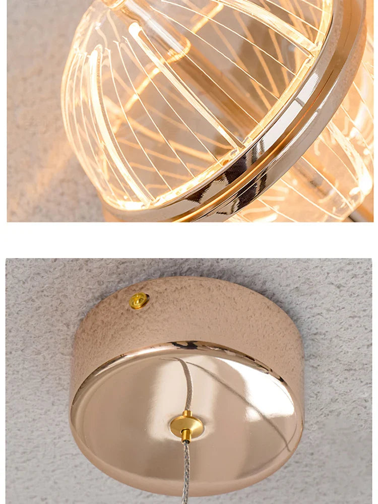 Axyaa Modern LED Circular Chandelier for Staircase and Living Room