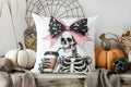 Axyaa Day of the Dead Skull Floral Hat Pillow Cover