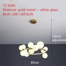 Axyaa Glass Bubble LED Chandelier, Modern Home Decor Lighting