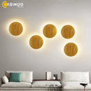 Axyaa Wooden LED Wall Lamp in Oak Finish for Bedroom Nursery Living Room