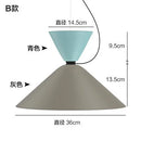 Axyaa Macaron Colors Pendant Lamp: Creative Personality Indoor LED Ceiling Light