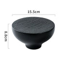 Axyaa Stone Pattern Ceramic High Footed Plate Black White Creative Tableware