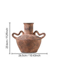 Axyaa Vintage Rough Art Flower Vases, Ceramic Home Ornaments, Earthenware Jars