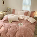 Axyaa Small Fresh 6D Printed Cotton Bedding Set - 4 Pieces