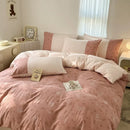 Axyaa Small Fresh 6D Printed Cotton Bedding Set - 4 Pieces