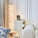 Axyaa White Gourd Glass Floor Lamp - Modern LED Lighting for Bedroom and Living Room