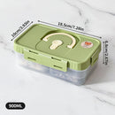 Axyaa Divided Onion Ginger Garlic Storage Box Handle Detachable 2 Grids Kitchen Organizer