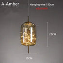 Axyaa Glass Pendant Lights: Nordic Art Star Hotel Chandelier, Long Line Luxury Design