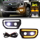 Axyaa LED DRL Turn Signal Lights for Ford Ranger T9 XL XLT Wildtrak