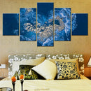 Axyaa Nature Heart Rock Island Canvas Wall Art Painting Set