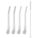Axyaa Stainless Steel Dual-use Drinking Straw Set