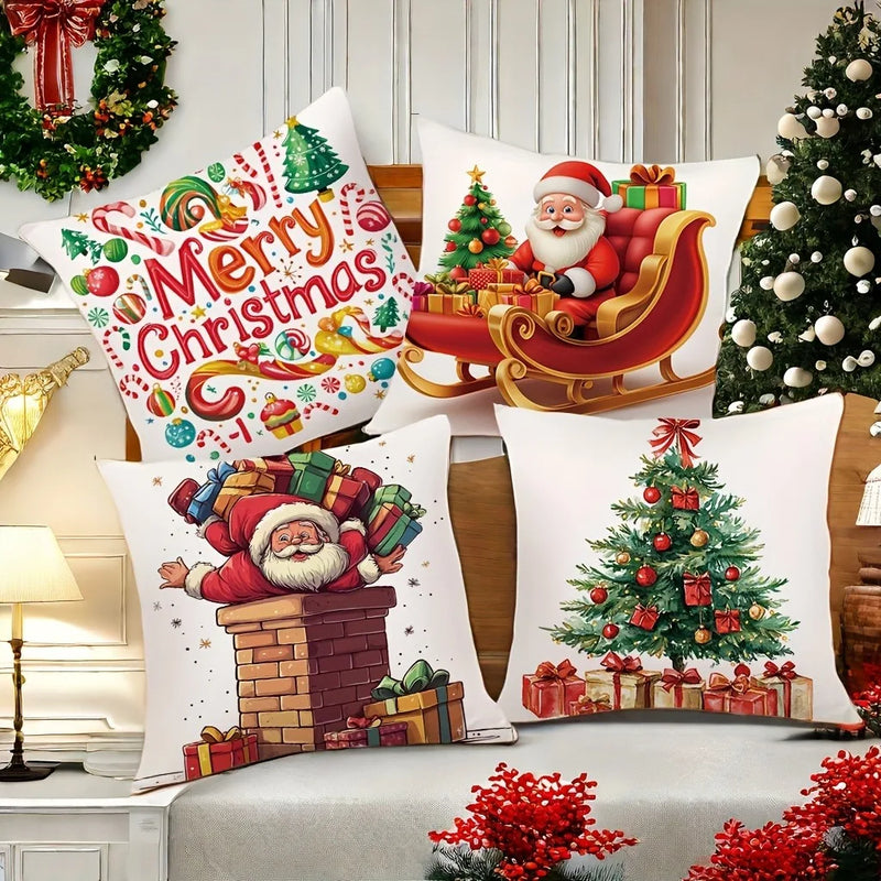 Axyaa Christmas Santa Claus Gift Pillowcase Set