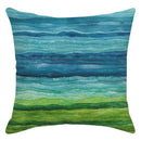 Axyaa Watercolor Waves Decorative Pillow Cover - Sofa, Bedroom, Car - Pattern Cushion Cover