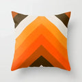 Axyaa Rainbow Tunnel Pattern Pillowcase Brown Plush Cover 45x45cm